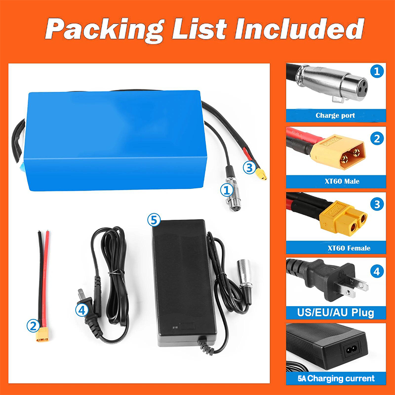 Electric Bicycle Battery 72V 30Ah - 48V 52V Electric Bicycle chamrider 21700