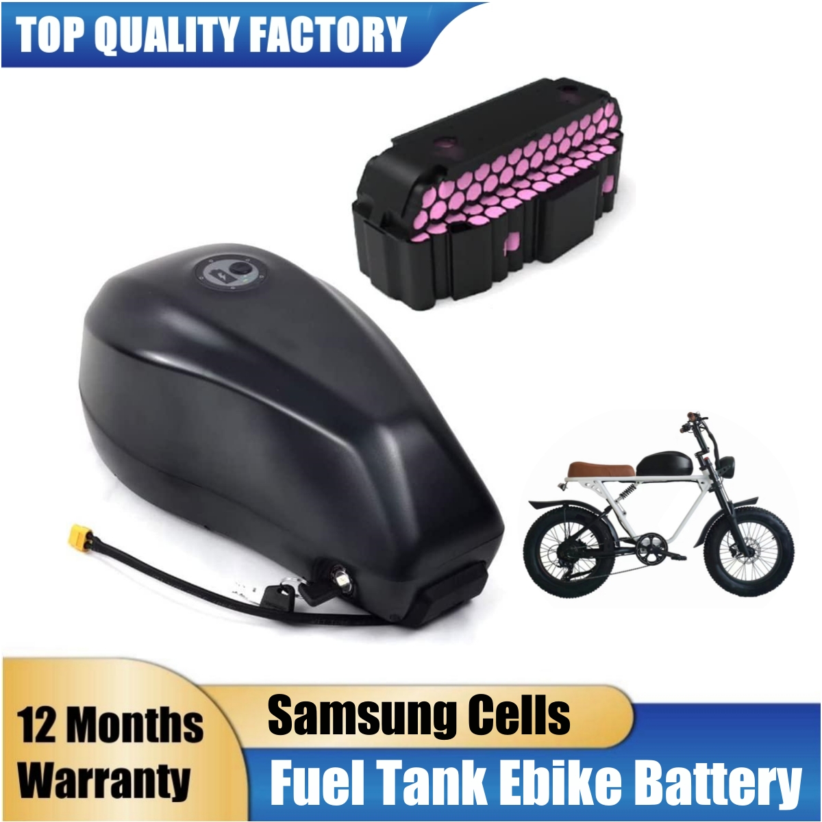 Electric Bicycle Battery 72V 30Ah - Fuel Tank Electric Bicycle Battery 48V