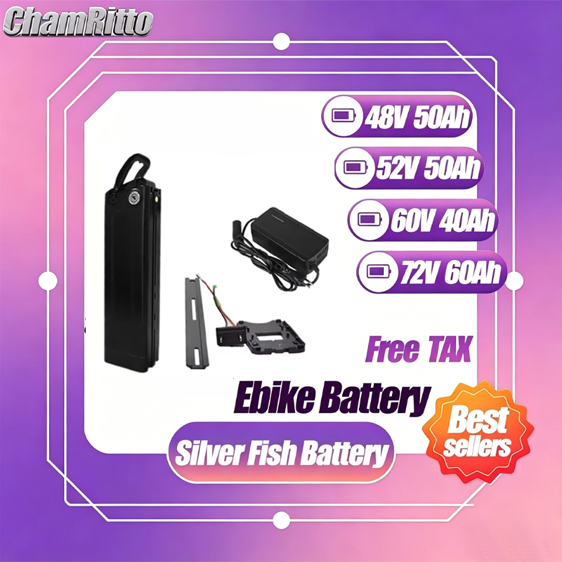 Electric Bicycle Battery 72V 30Ah - 48v Electric Bicycle 52v SilverFish Akku