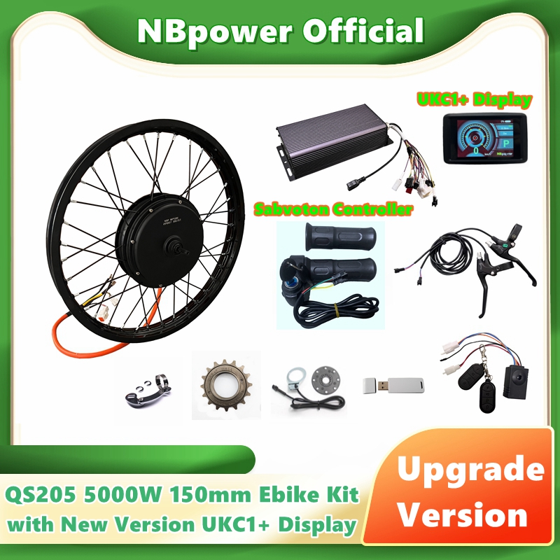 72V 5000W Hub Motor Kit - NBpower/QS205 5000W V3 150mm Rear Motorcycle