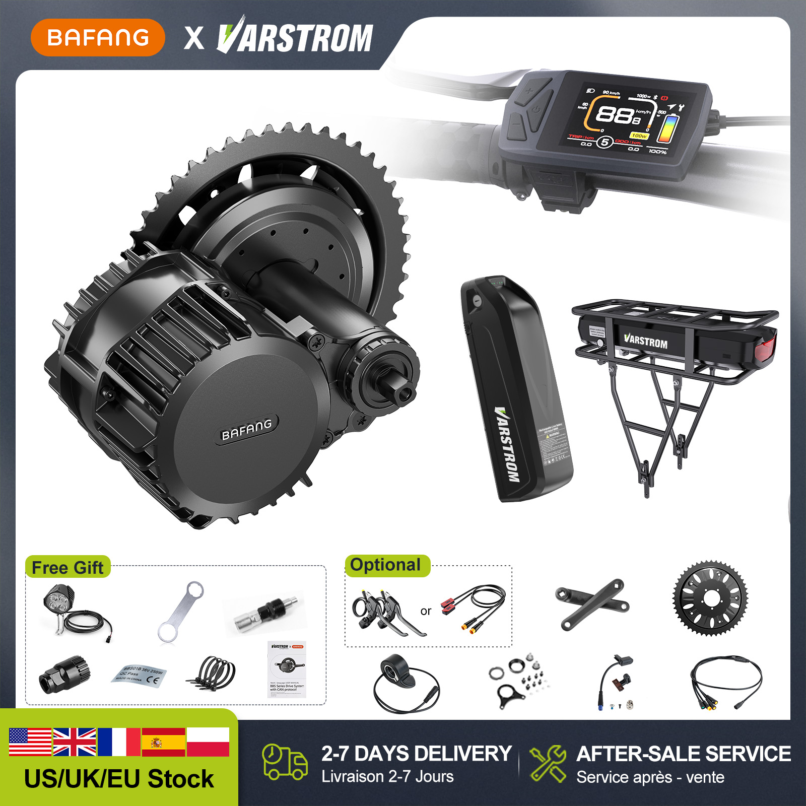 Bafang Bbshd 1000W Conversion Kit - [US Stock]Bafang 48V Mid Drive Motor