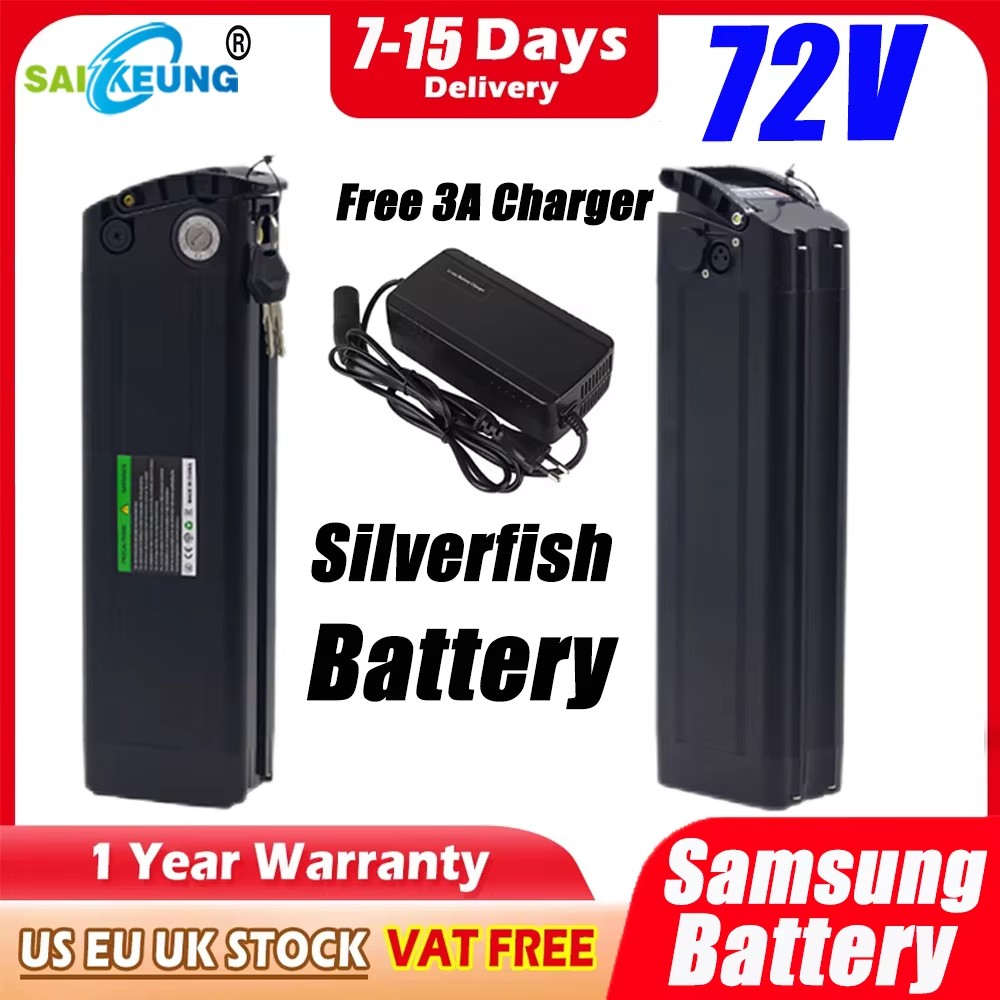 Electric Bicycle Battery 72V 30Ah - 72V SilverFish Akku Accu Titanate Frame