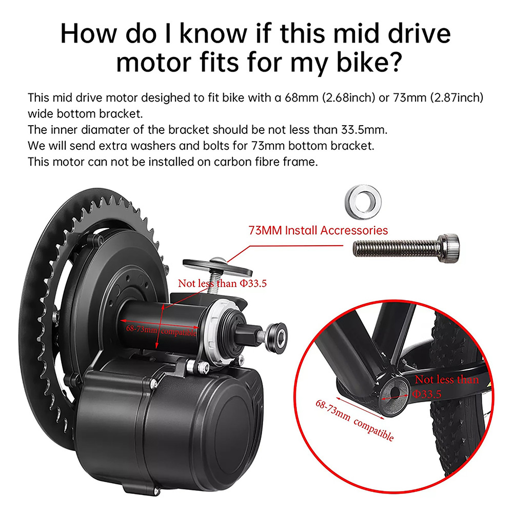 TongSheng TSDZ2B 36V 250W 350W - Tongsheng Tsdz2B Mid Drive Motor recension och pris