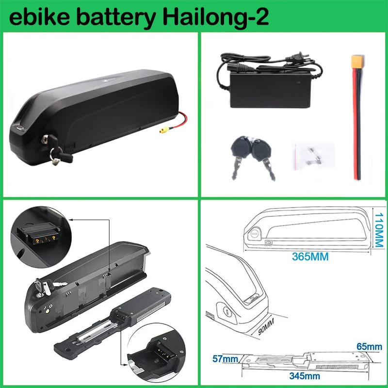 Hailong 36 52 60 72v 48v 20ah  - Ebike Battery 48V 20Ah Hailong recension och pris