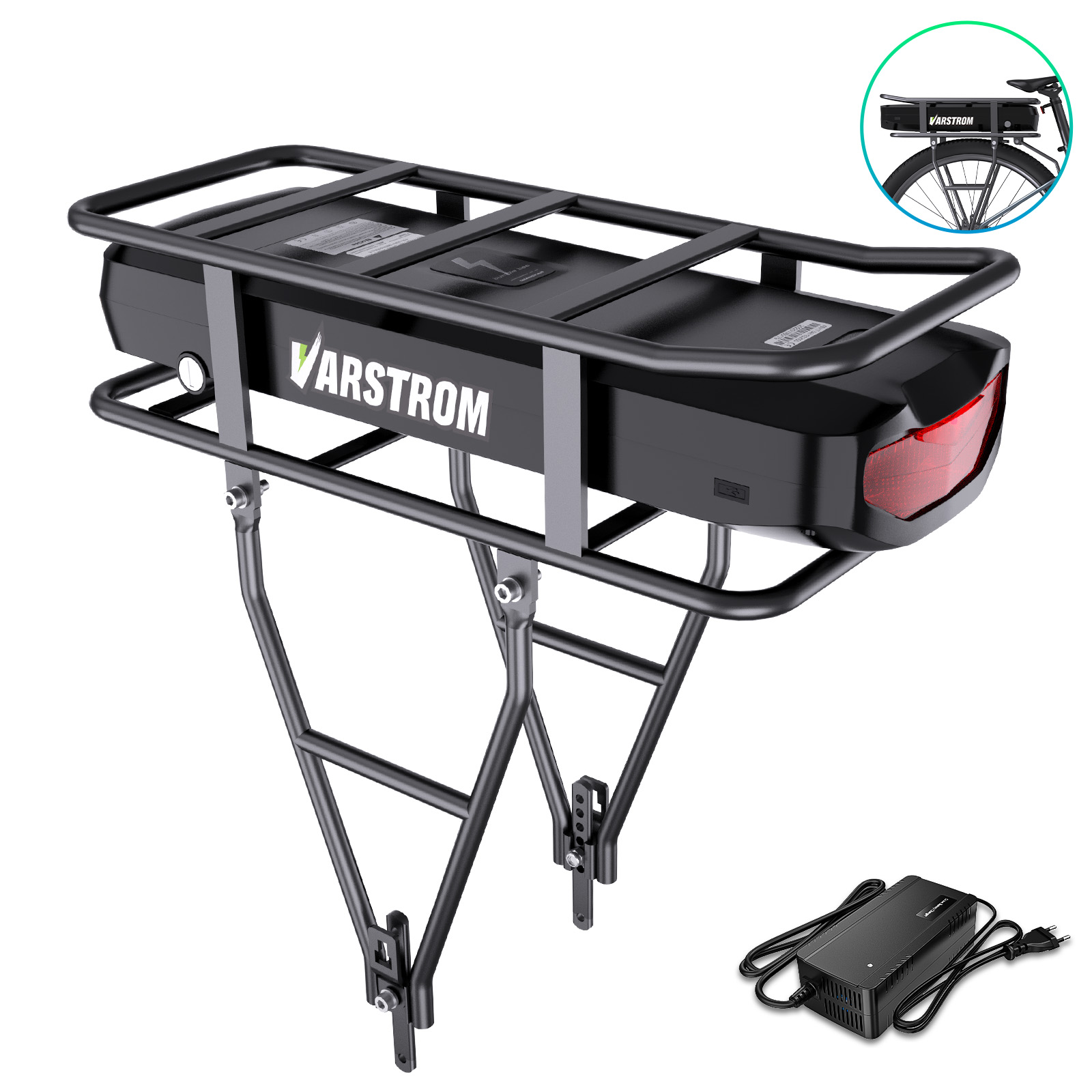 Electric Bike Rack Battery 52V - Ebike Battery 48V 20Ah Hailong recension och pris