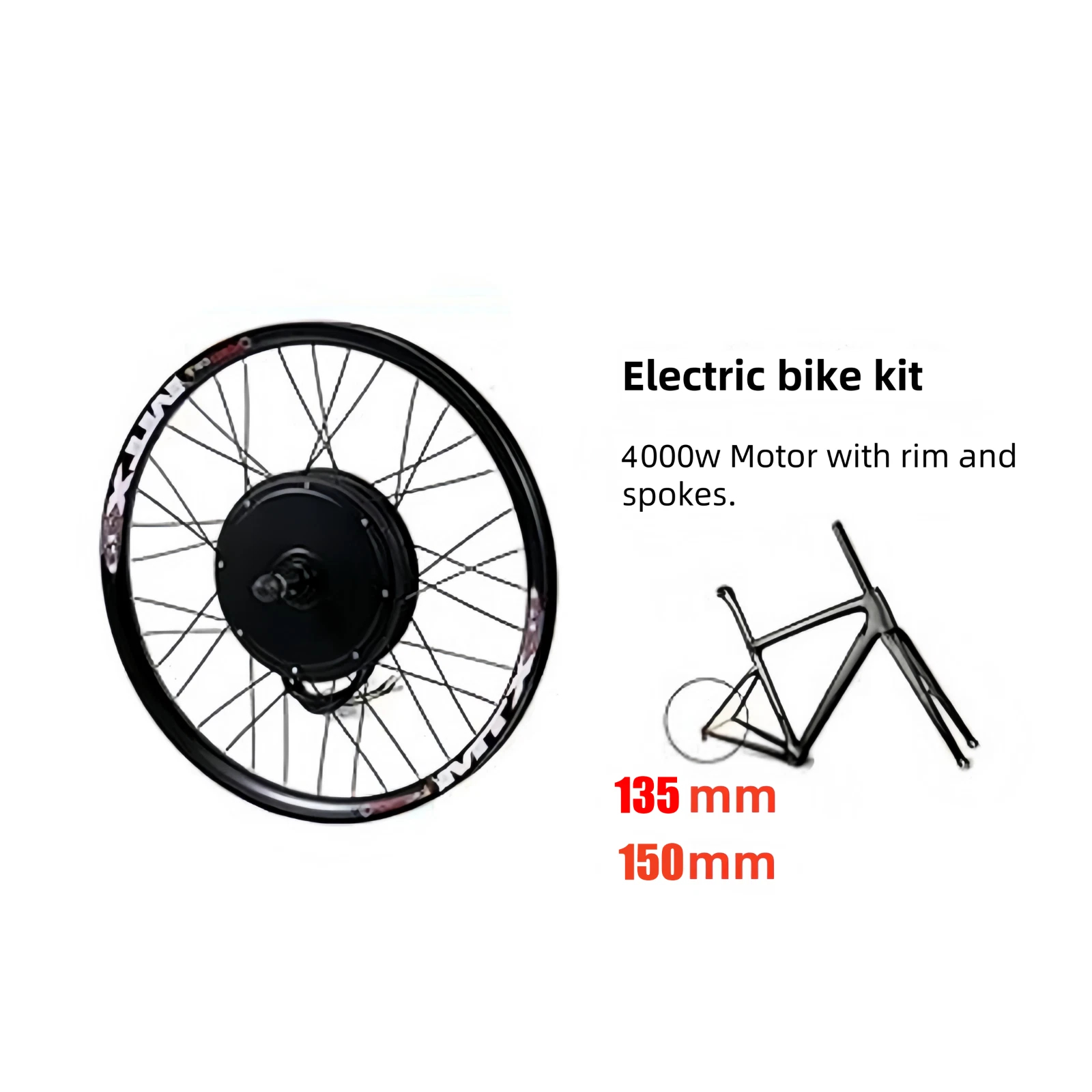 Electric Bike Rear Wheel High  - 72V 5000W Hub Motor Kit recension och pris