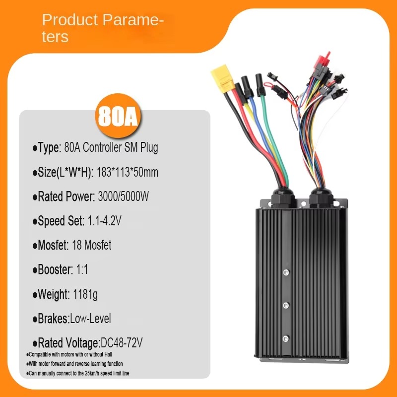 3000W 5000w Electric Vehicle C - Sine Wave Controller 48V 72V 80A recension och pris