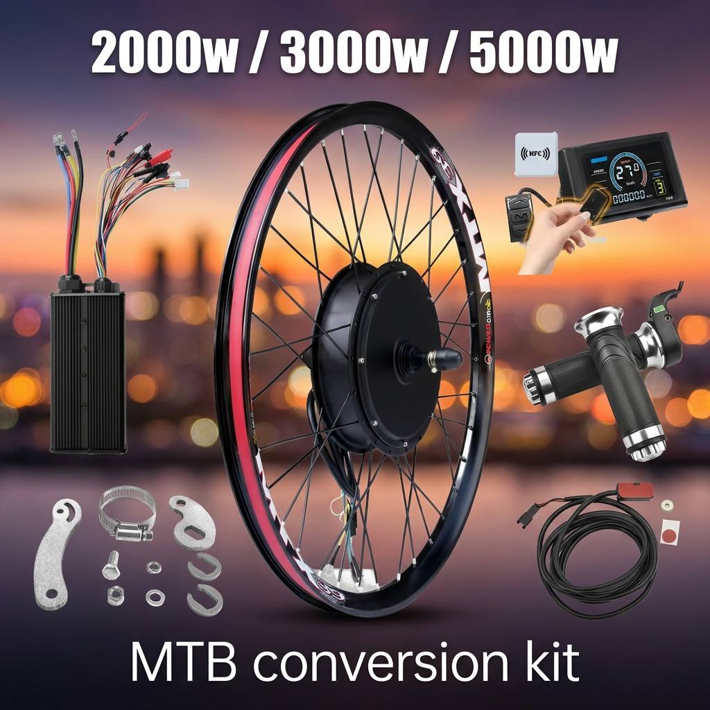 72V 5000W Ebike Kit with S966  - 72V 5000W Hub Motor Kit recension och pris