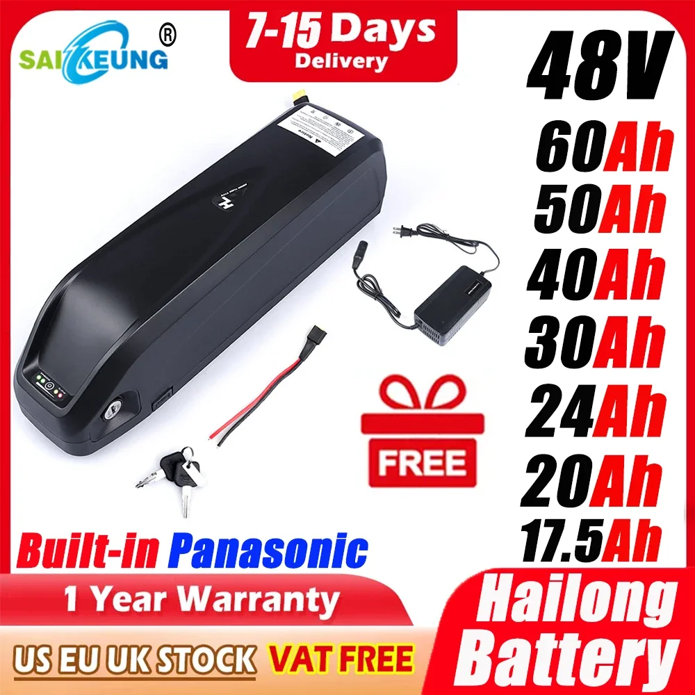 Original 48V 52V 20AH 60V Ebik - Ebike Battery 48V 20Ah Hailong recension och pris
