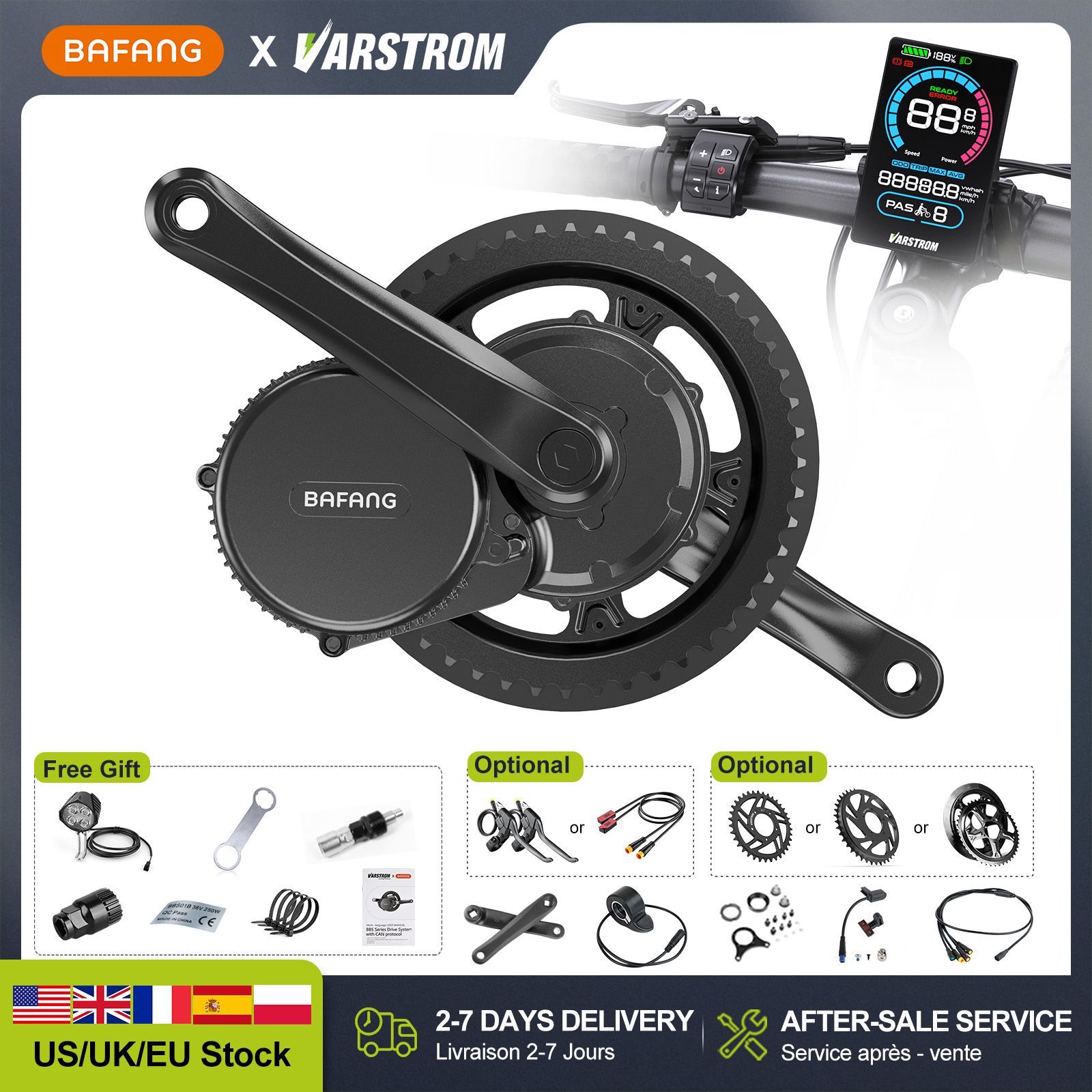 [US Stock] BAFANG 48V 500W 750 - Bafang Bbs02B 48V 750W Mid Drive Kit recension och pris
