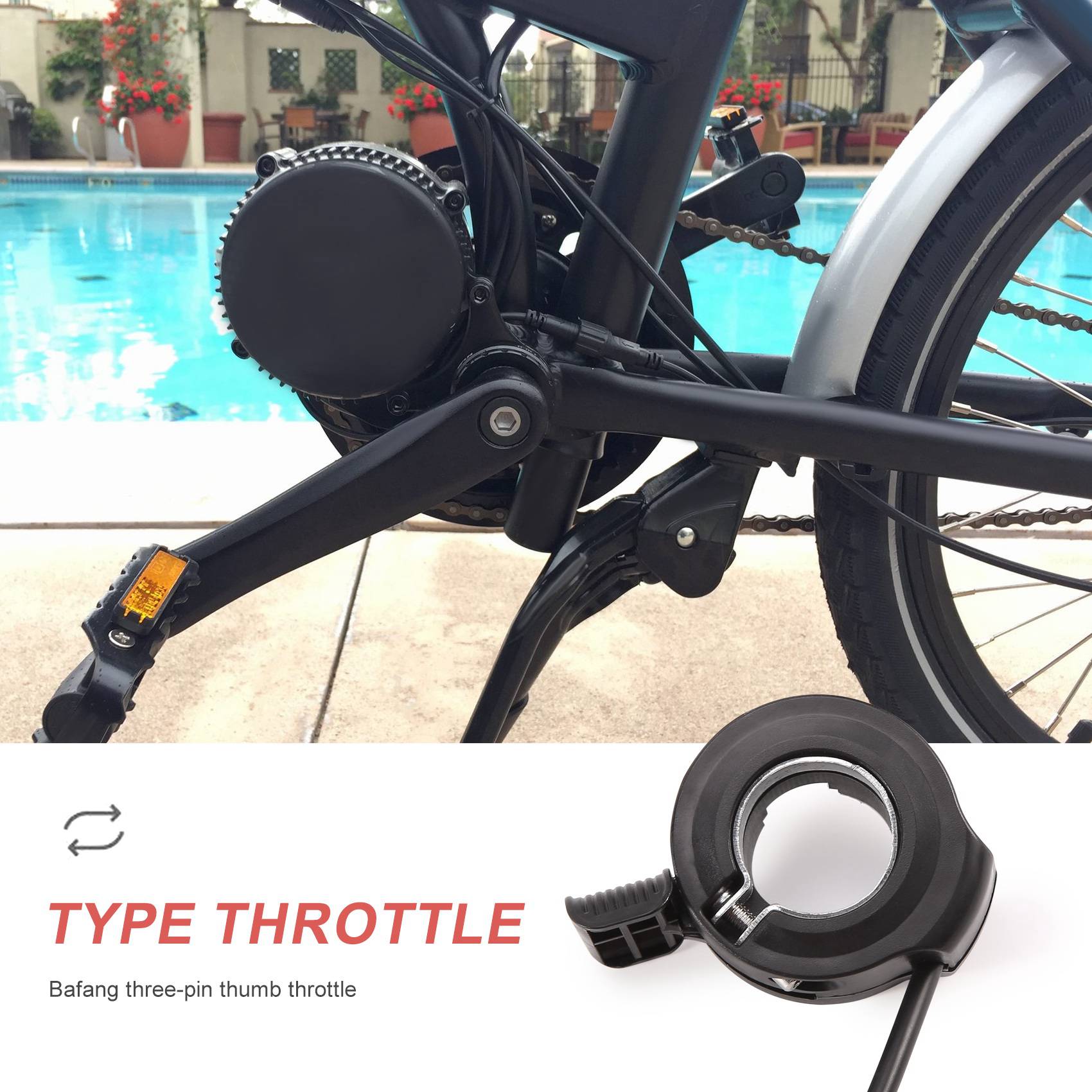 Happy New- Thumb Throttle for  - Mid Drive Motor Kit 52V 1000W recension och pris