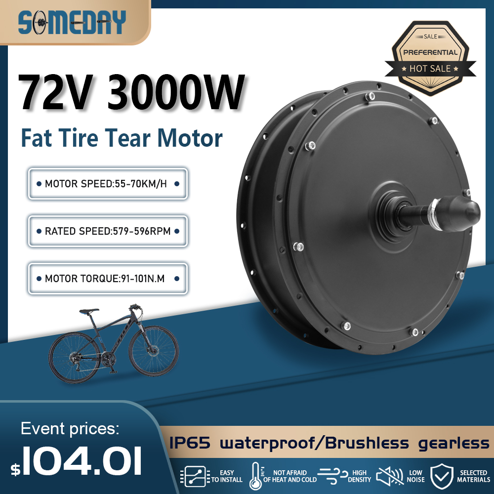 Fat tire E-Bike Motor 72V 3000 - Ebike Conversion Kit 72V 3000W recension och pris